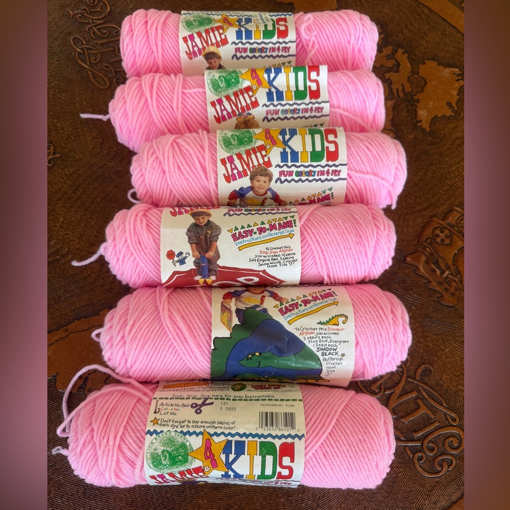 Jamie 4 Kids Pink Yarn Bundle of 6 Skeins!